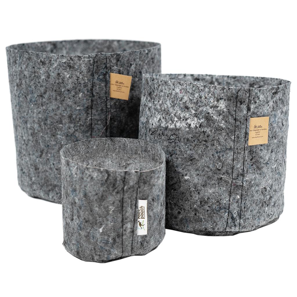 Root Pouch Charcoal Fabric Pot - Greenhouse Megastore