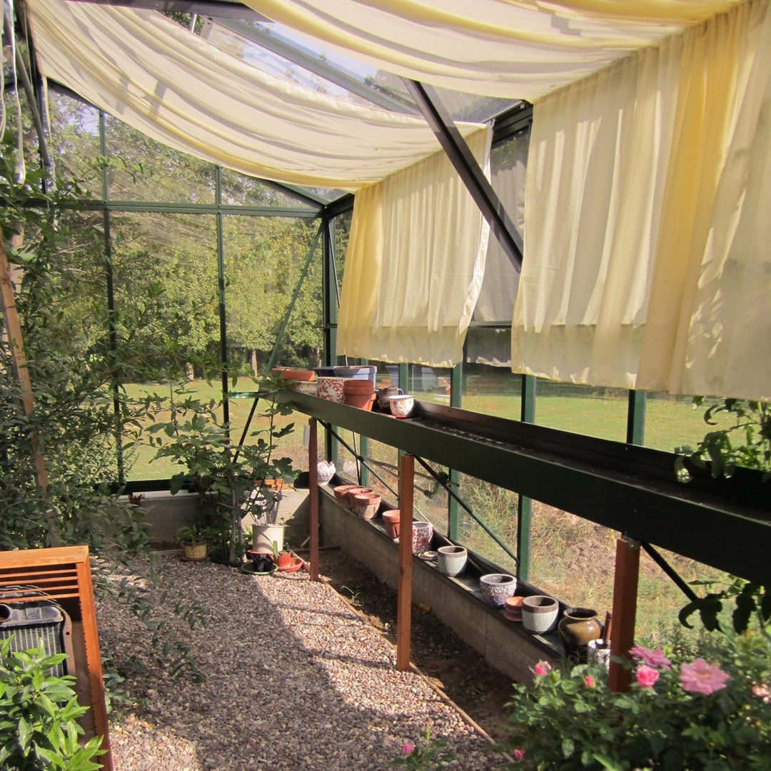 Royal Victorian Hybrid Greenhouse Kit 12 x 20 ft. with 4mm Tempered Glass Panels and 10mm Polycarbonate Roof - Greenhouse Megastore