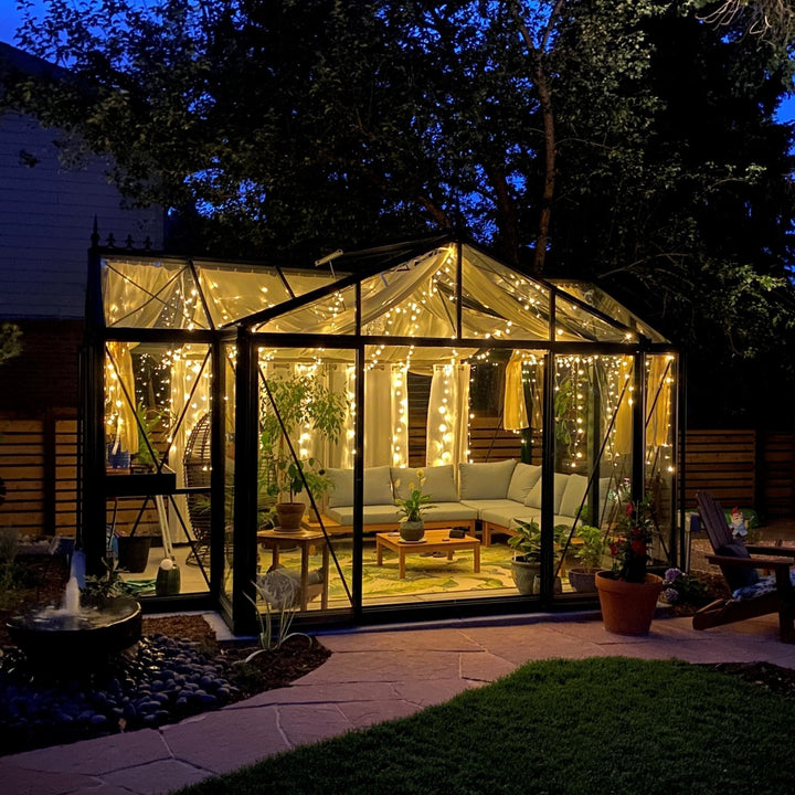 Royal Victorian Orangerie Greenhouse Kit 12 x 15 ft. with 4mm Tempered Glass Panels and Aluminum Frame - Greenhouse Megastore