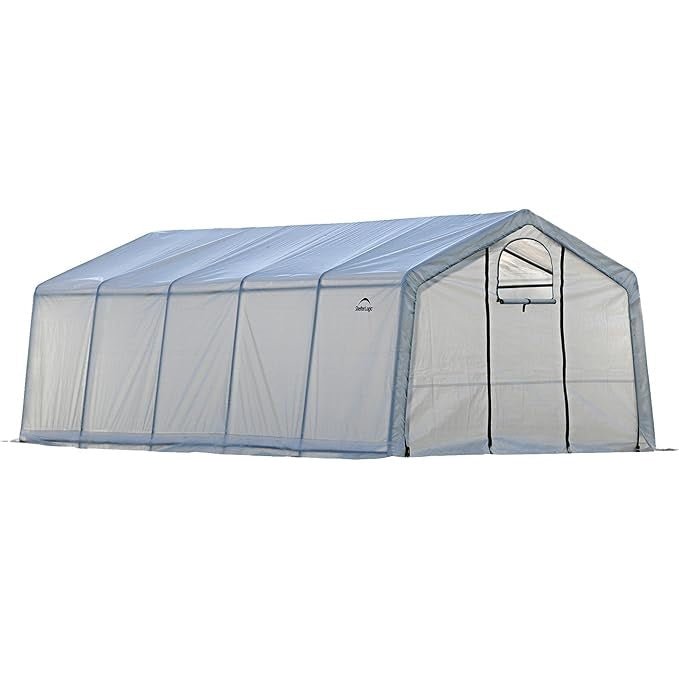ShelterLogic GrowIT Peak DIY Greenhouse Kit 12 ft. Wide with Translucent Polyethylene Cover and Steel Frame - Greenhouse Megastore