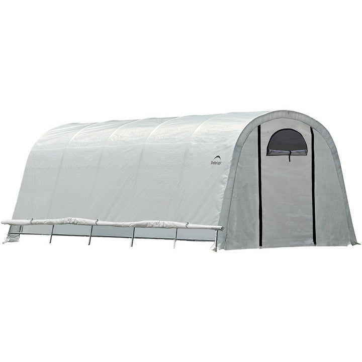 ShelterLogic GrowIT Round DIY Greenhouse Kit 12 ft. Wide with Translucent Polyethylene Cover and Steel Frame - Greenhouse Megastore