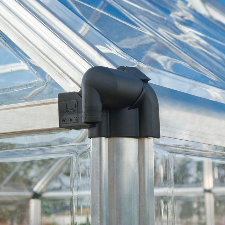 Snap & Grow Plus DIY Greenhouse Kit 8.5 ft. Wide with Single-layer Polycarbonate Panels and Aluminum Frame - Greenhouse Megastore