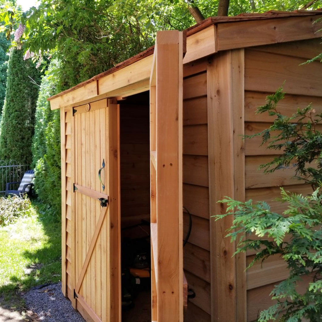 SpaceSaver Lean - to Shed 8x4, Double Doors - Greenhouse Megastore