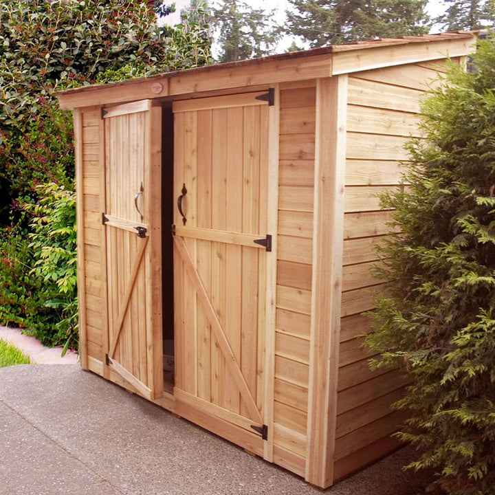 SpaceSaver Lean - to Shed 8x4, Double Doors - Greenhouse Megastore