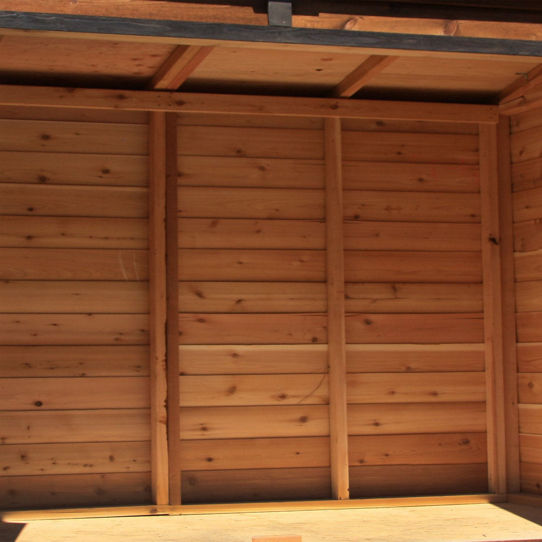 SpaceSaver Lean - to Shed 8x4, Double Doors - Greenhouse Megastore