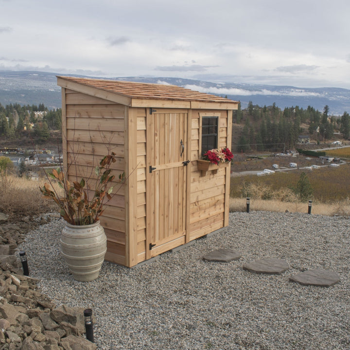 SpaceSaver Lean - to Shed 8x4, Single Door - Greenhouse Megastore