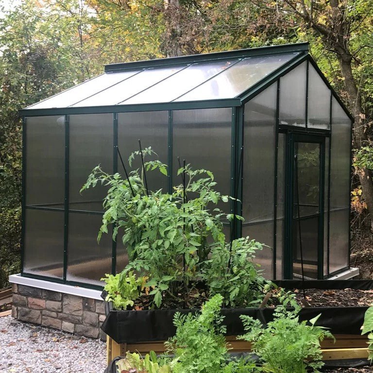 Sunhaven Greenhouse Kit 8 x 8 ft. with 6mm Twinwall Polycarbonate Panels and Aluminum Frame - Greenhouse Megastore