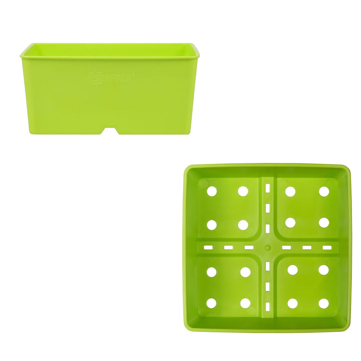 SUNPACK® Heavy Duty 5" Shallow Square Pot - Greenhouse Megastore