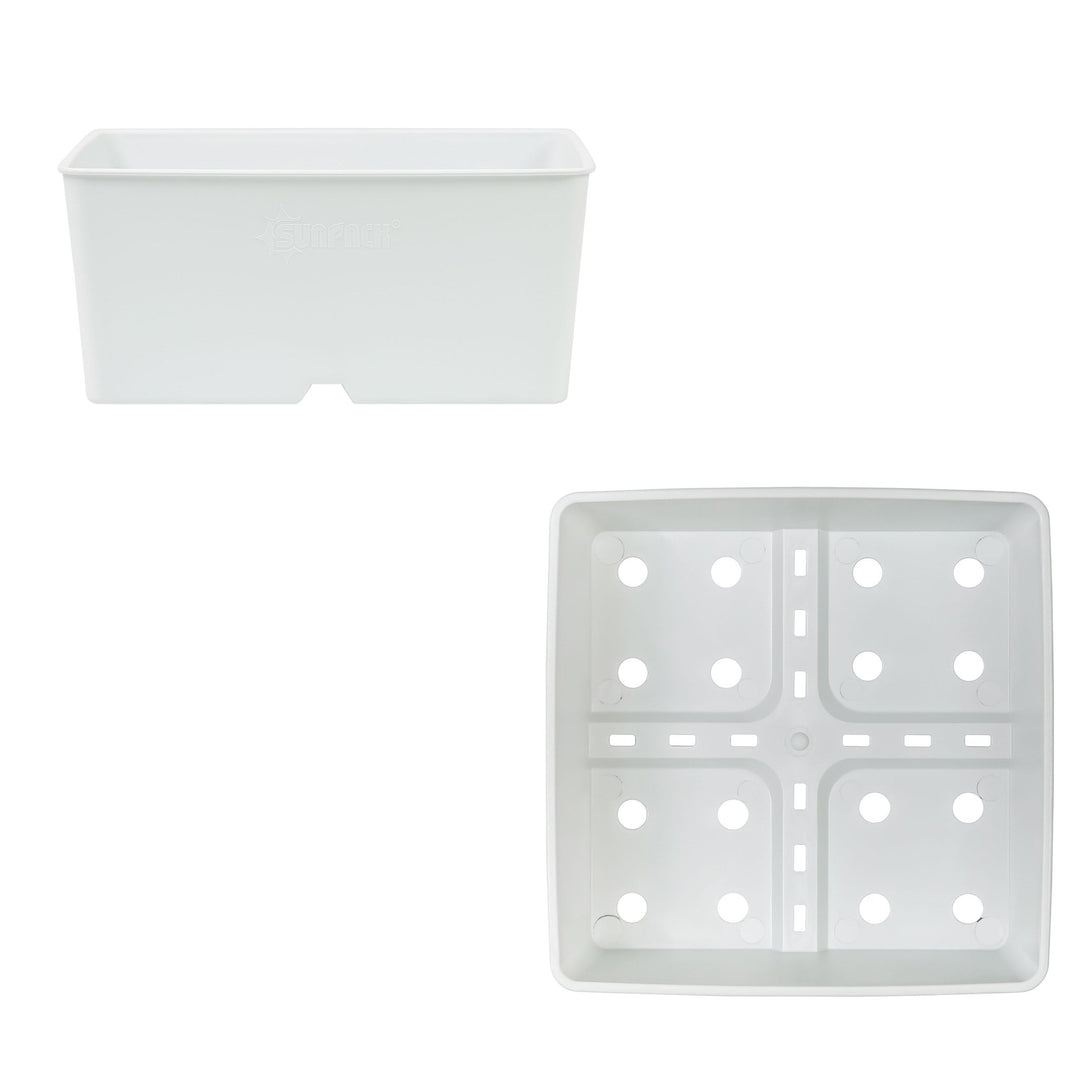 SUNPACK® Heavy Duty 5" Shallow Square Pot - Greenhouse Megastore