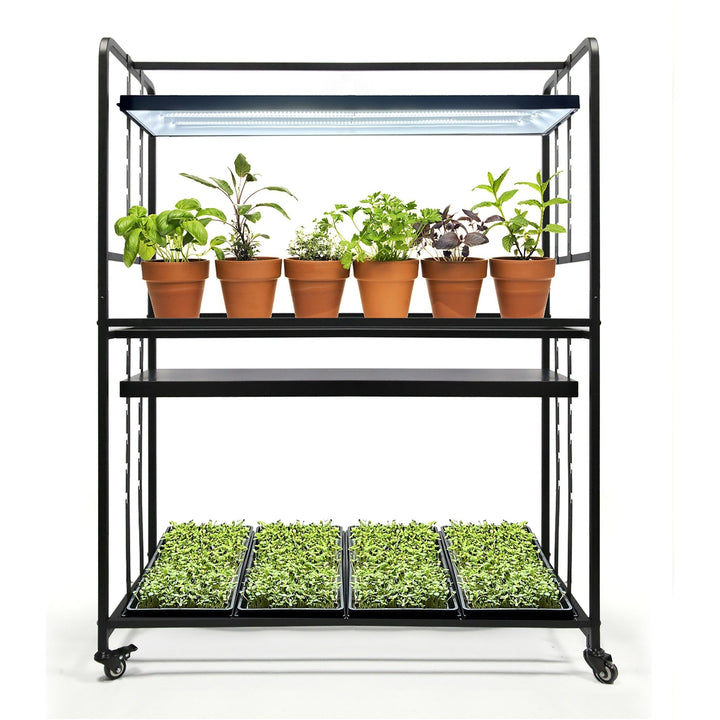 SUNPACK® LED 2 - Tier Grow Light Garden Cart - Greenhouse Megastore