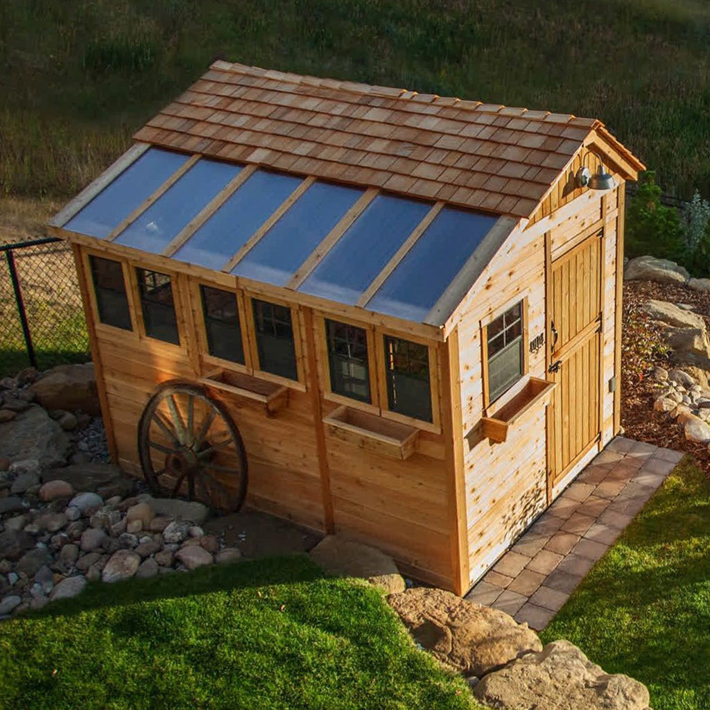 SunShed Garden Building and Greenhouse Kit 8 x 12 ft. with Glass