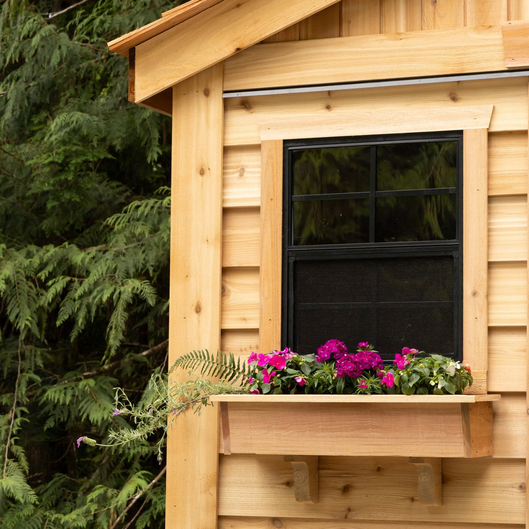 SunShed Garden Building and Greenhouse Kit 8 x 8 ft. with 6mm Twin-Wall Polycarbonate and Cedar Wood Frame - Greenhouse Megastore