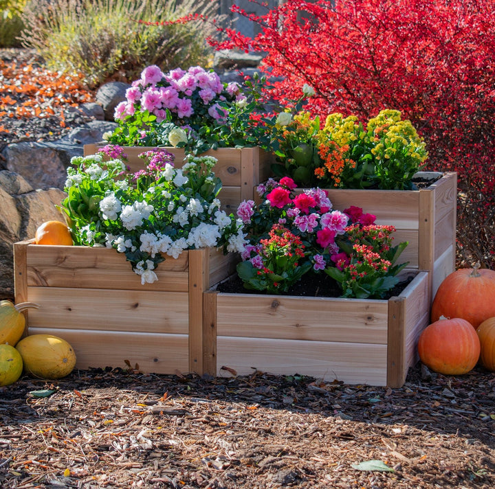 Tiered Corner 3.5 x 4 ft. Raised Garden Bed - Greenhouse Megastore
