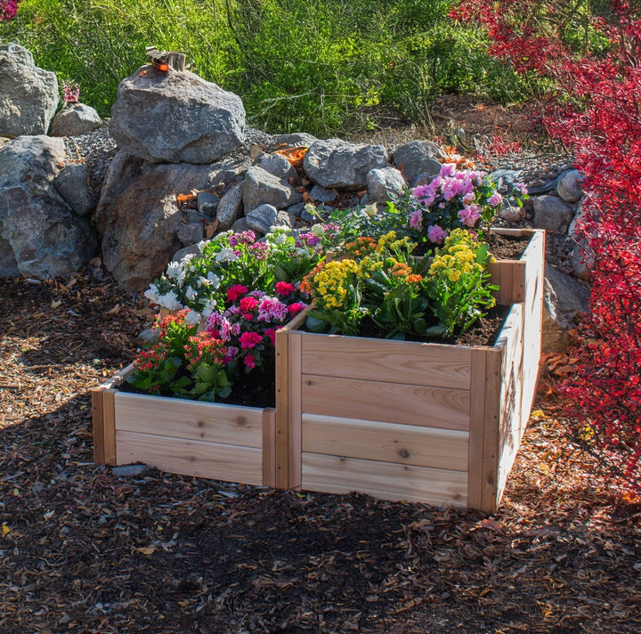 Tiered Corner 3.5 x 4 ft. Raised Garden Bed - Greenhouse Megastore
