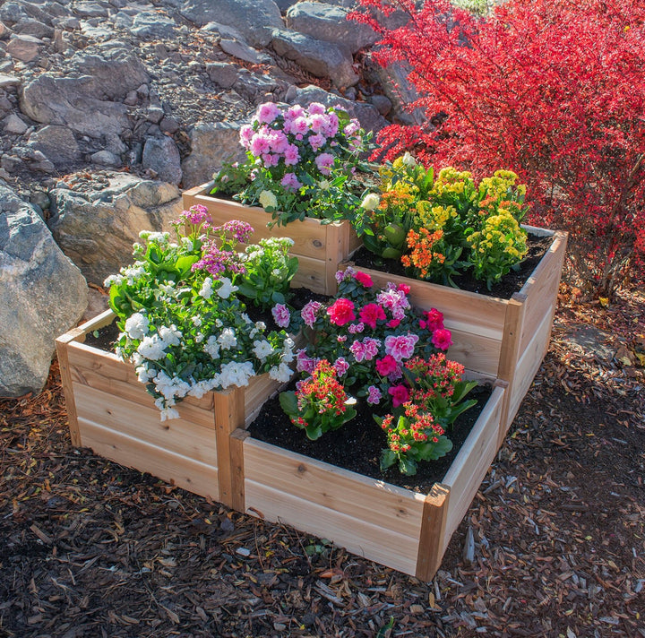 Tiered Corner 3.5 x 4 ft. Raised Garden Bed - Greenhouse Megastore