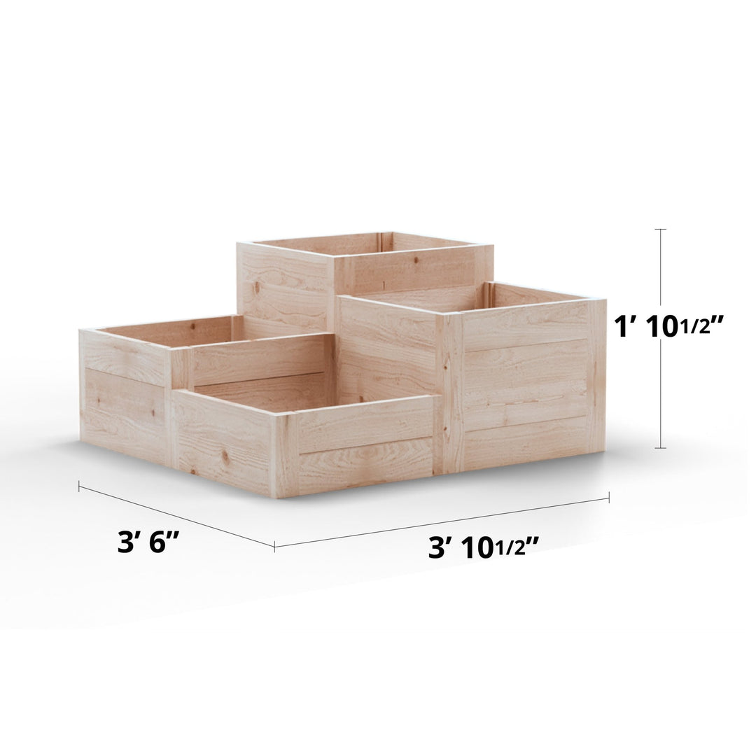 Tiered Corner 3.5 x 4 ft. Raised Garden Bed - Greenhouse Megastore