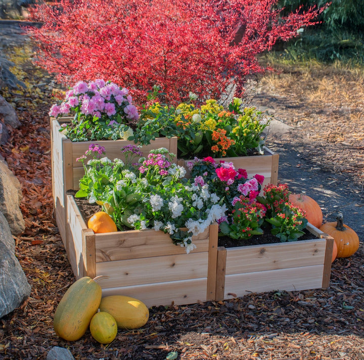 Tiered Corner 3.5 x 4 ft. Raised Garden Bed - Greenhouse Megastore