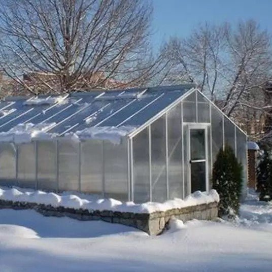 Traditional Fivewall Polycarbonate Greenhouse Kit with 16mm Polycarbonate Panels and Aluminum Frame - Greenhouse Megastore