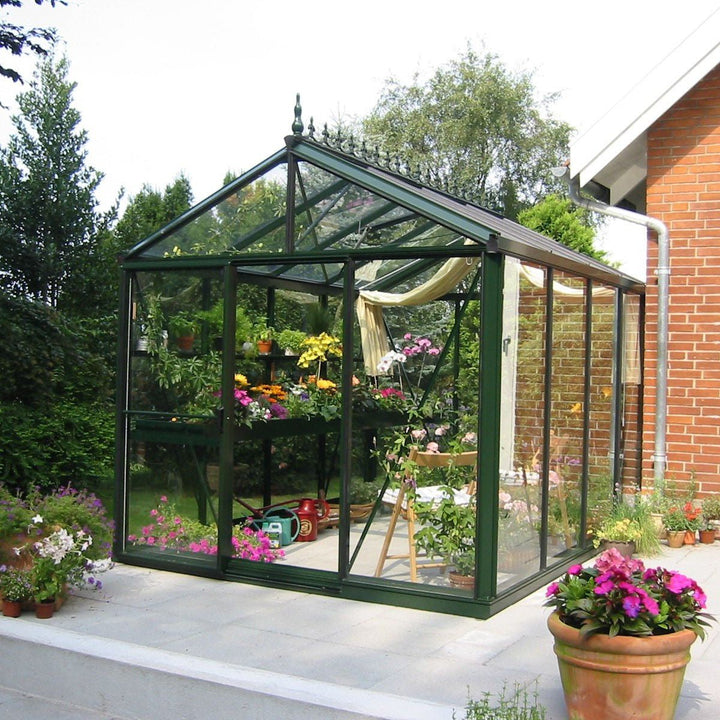 Victorian Glass Greenhouse Kit with 4mm Tempered Glass Panels and Aluminum Frame - Greenhouse Megastore
