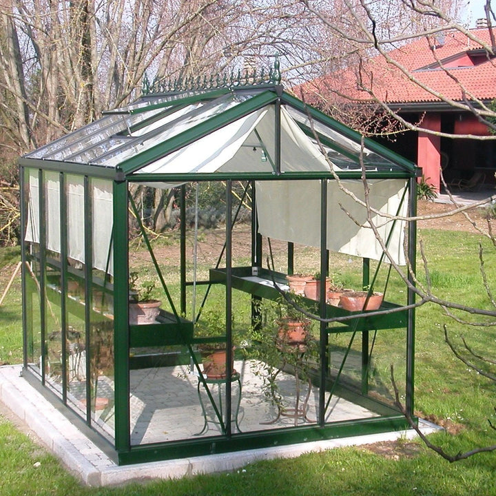 Victorian Glass Greenhouse Kit with 4mm Tempered Glass Panels and Aluminum Frame - Greenhouse Megastore