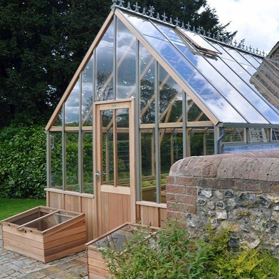 Westminster Cedar Greenhouse Kit, 10 ft. Wide with 3mm Safety Glass and Cedar Wood Frame - Greenhouse Megastore