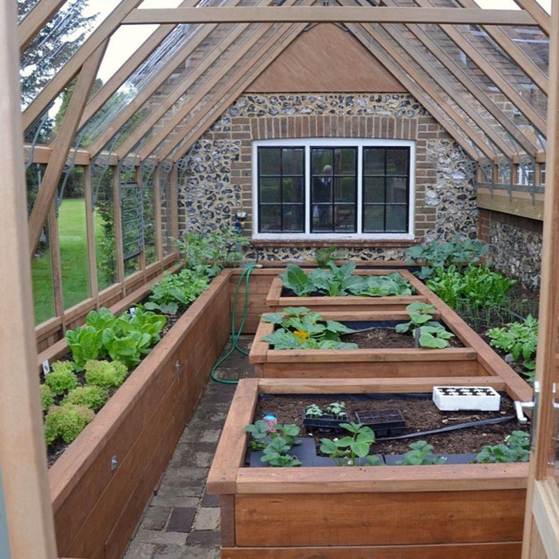 Westminster Cedar Greenhouse Kit, 10 ft. Wide with 3mm Safety Glass and Cedar Wood Frame - Greenhouse Megastore