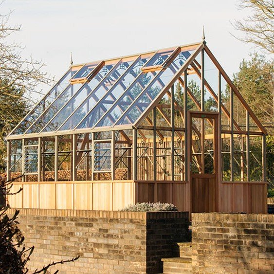 Westminster Cedar Greenhouse Kit, 10 ft. Wide with 3mm Safety Glass and Cedar Wood Frame - Greenhouse Megastore