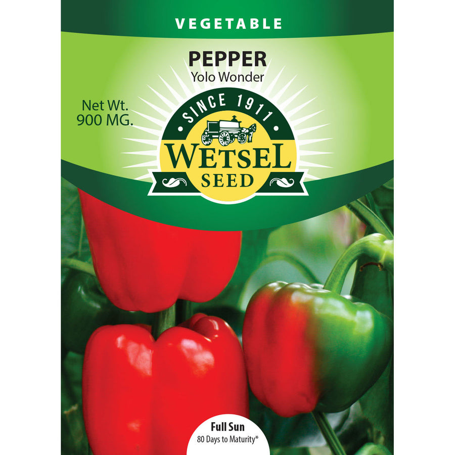 Wetsel Seed Yolo Wonder Pepper Seed Greenhouse Megastore