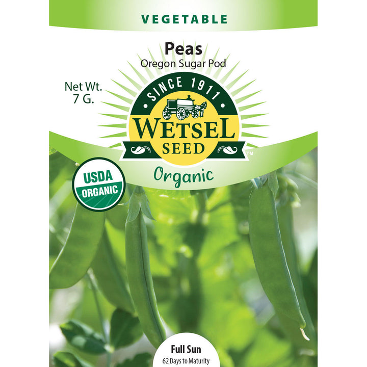 Wetsel Seed™ Organic Oregon Sugar Pod II Peas Seed