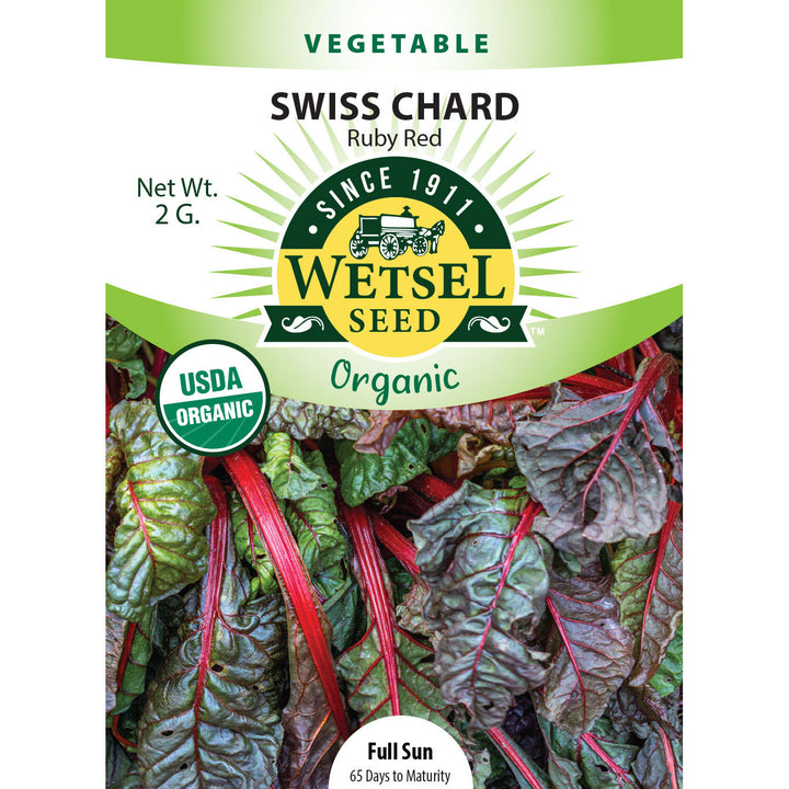 Wetsel Seed™ Organic Ruby Red Swiss Chard Seed
