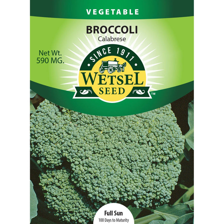 Wetsel Seed™ Broccoli Calabrese Seed - Greenhouse Megastore