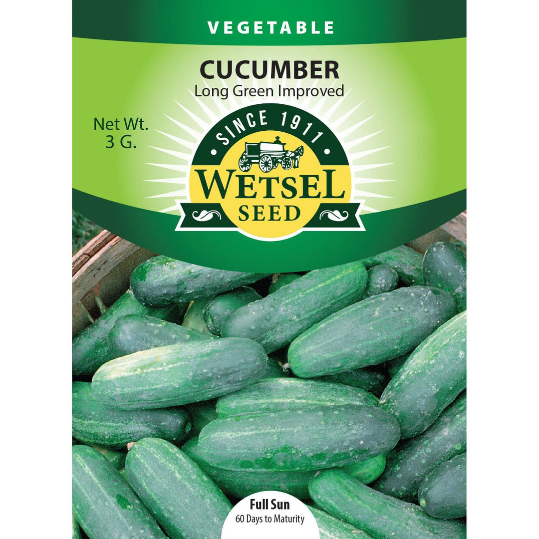 Wetsel Seed™ Cucumber Long Green Improved Seed - Greenhouse Megastore