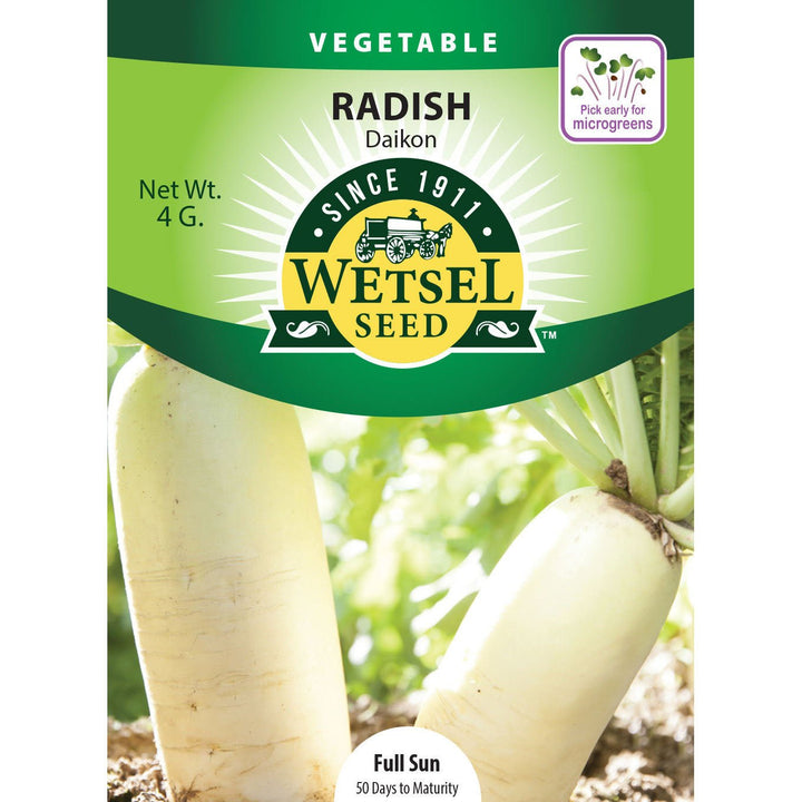 Wetsel Seed™ Daikon Radish Seed - Greenhouse Megastore