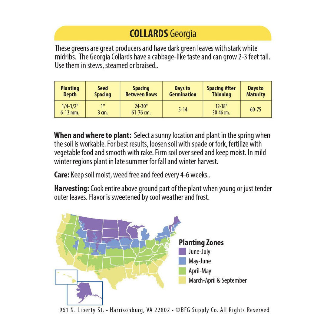 Wetsel Seed™ Georgia Collards Seed - Greenhouse Megastore
