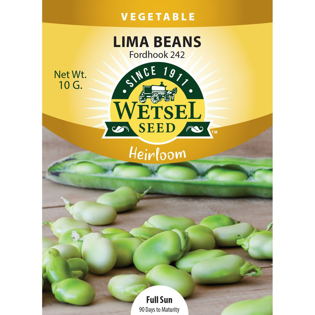 Wetsel Seed™ Heirloom Bean Lima Fordhook 242 Seed - Greenhouse Megastore
