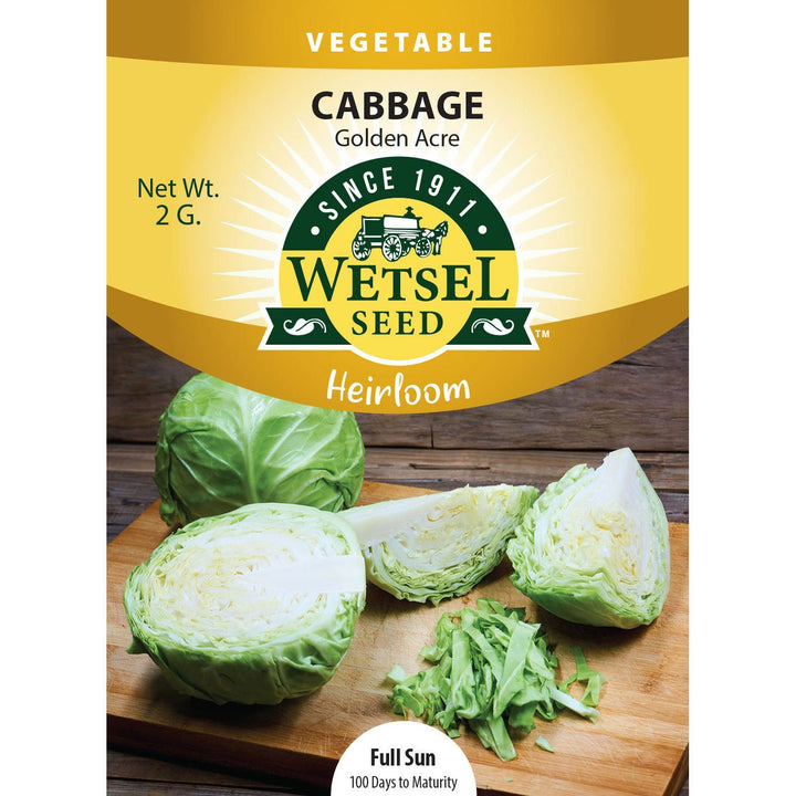 Wetsel Seed™ Heirloom Cabbage Early Golden Acre Seed - Greenhouse Megastore