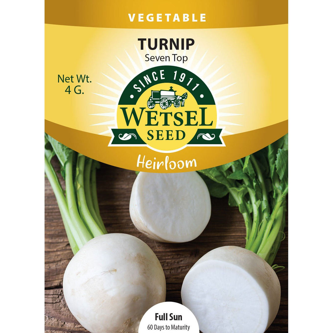 Wetsel Seed™ Heirloom Turnip Seven Top Seed - Greenhouse Megastore