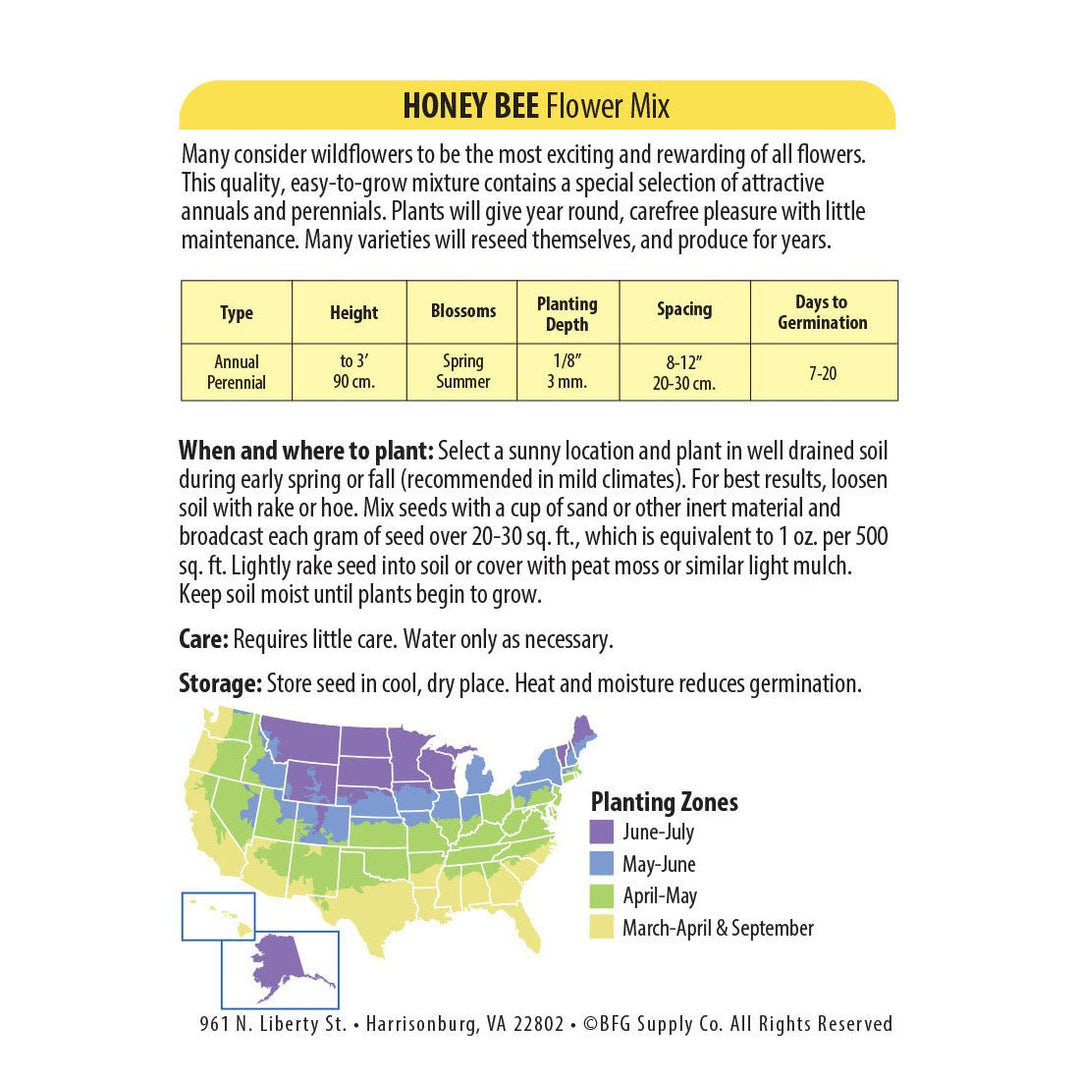 Wetsel Seed™ Honey Bee Flower Mix - Greenhouse Megastore