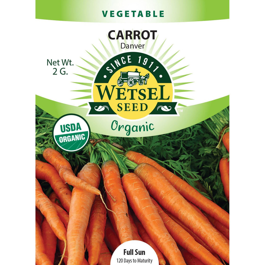 Wetsel Seed™ Organic Danver Carrot Seed - Greenhouse Megastore