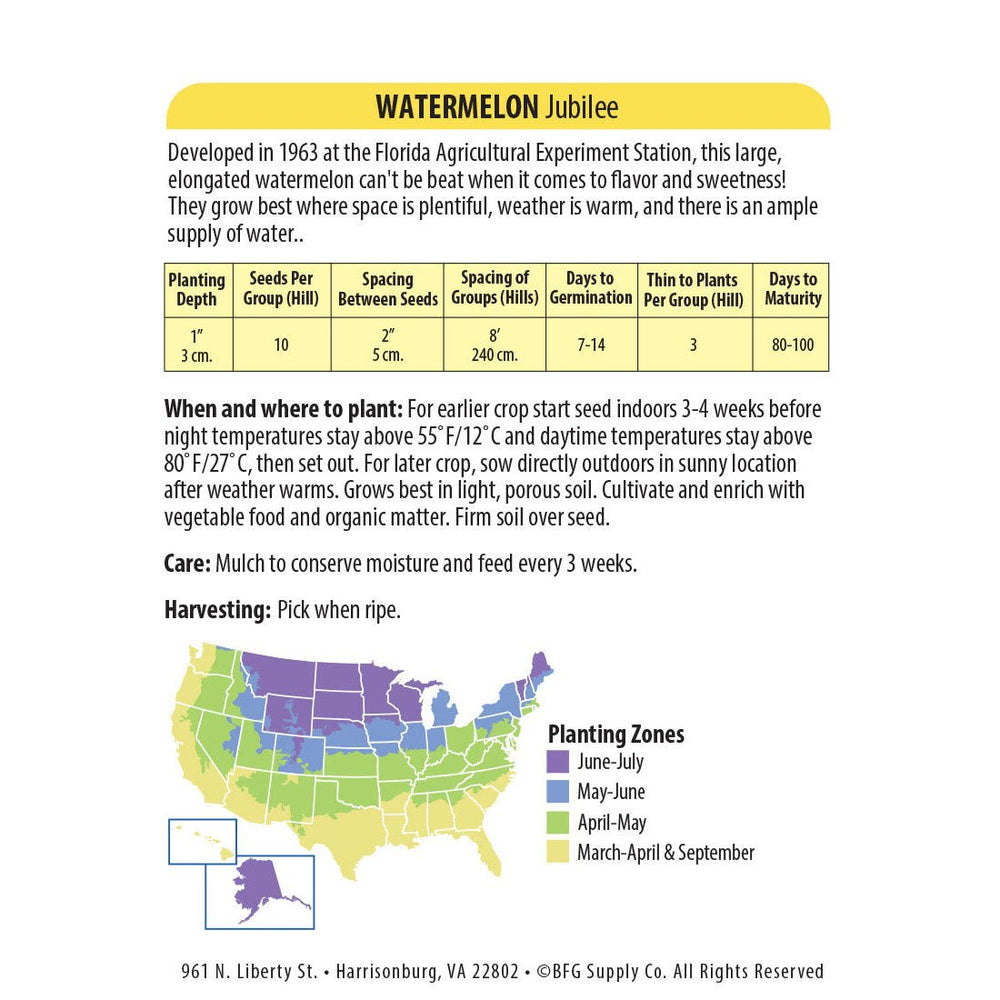 Wetsel Seed™ Organic Jubilee Watermelon Seed - Greenhouse Megastore