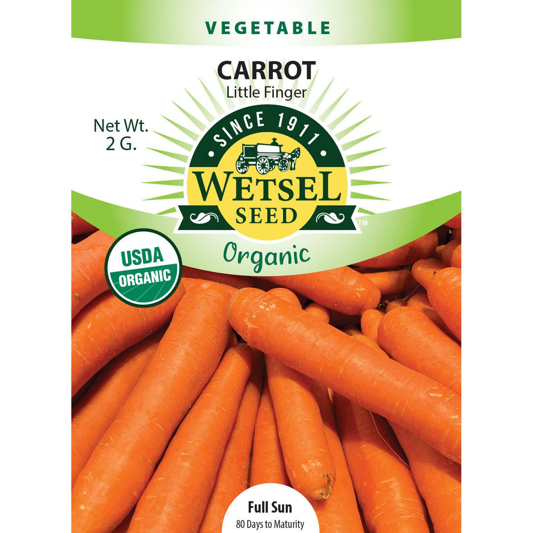 Wetsel Seed™ Organic Little Finger Carrot Seed - Greenhouse Megastore