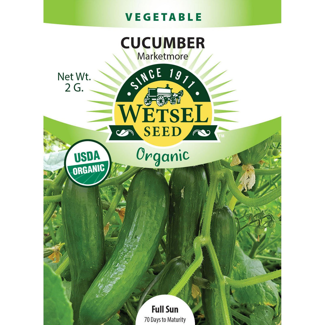 Wetsel Seed™ Organic Marketmore Cucumber Seed - Greenhouse Megastore