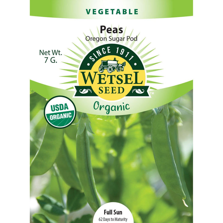 Wetsel Seed™ Organic Oregon Sugar Pod II Peas Seed - Greenhouse Megastore