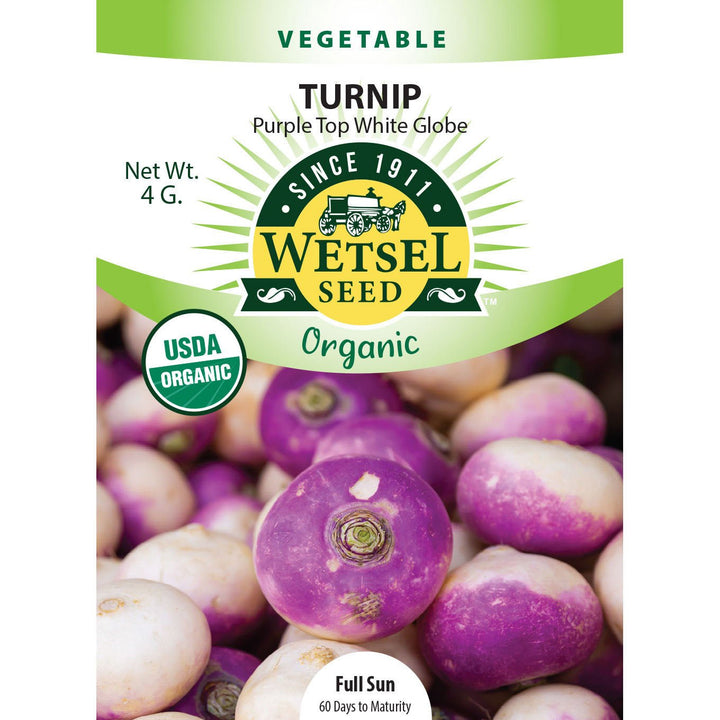 Wetsel Seed™ Organic Purple Top Turnip Seed - Greenhouse Megastore