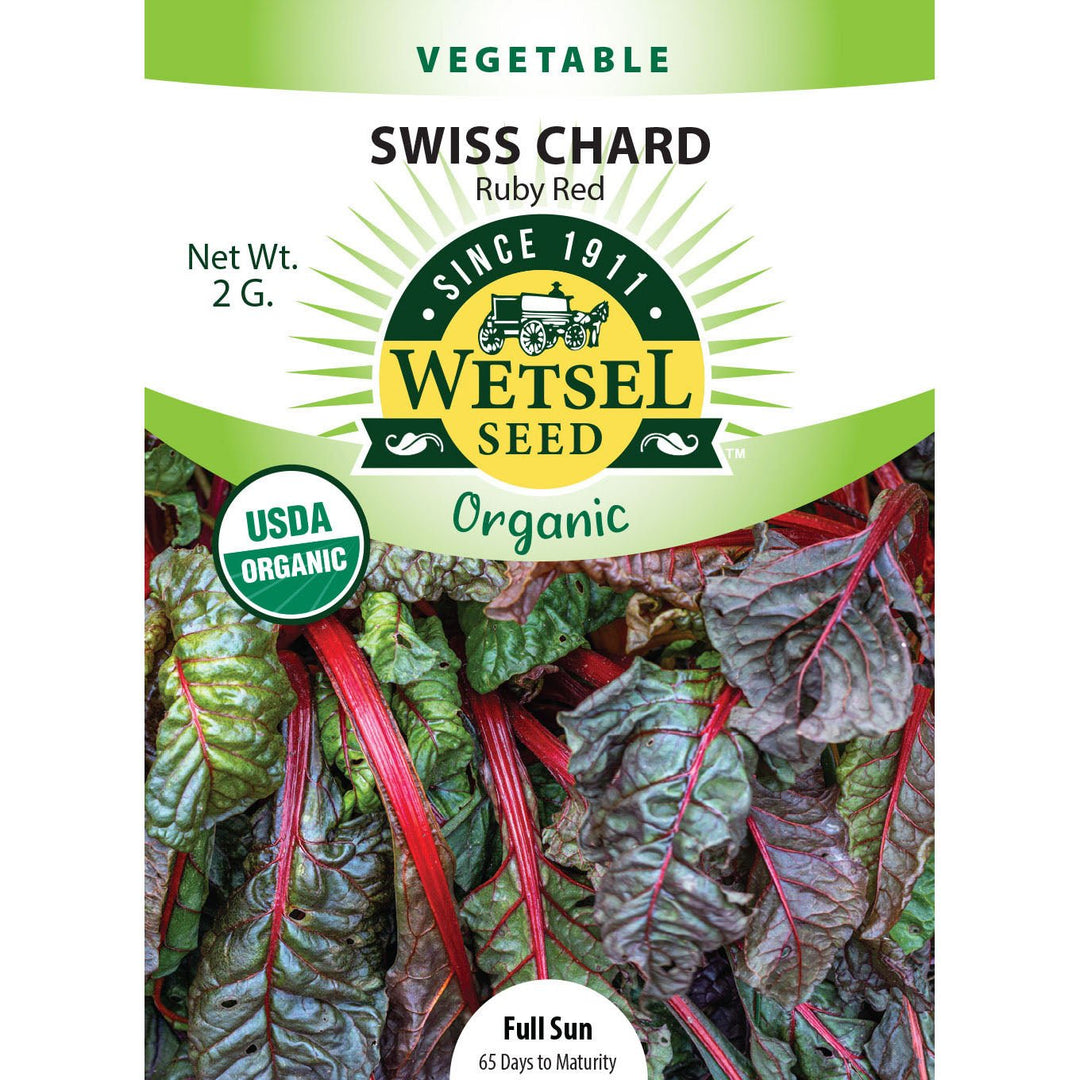 Wetsel Seed™ Organic Ruby Red Swiss Chard Seed - Greenhouse Megastore
