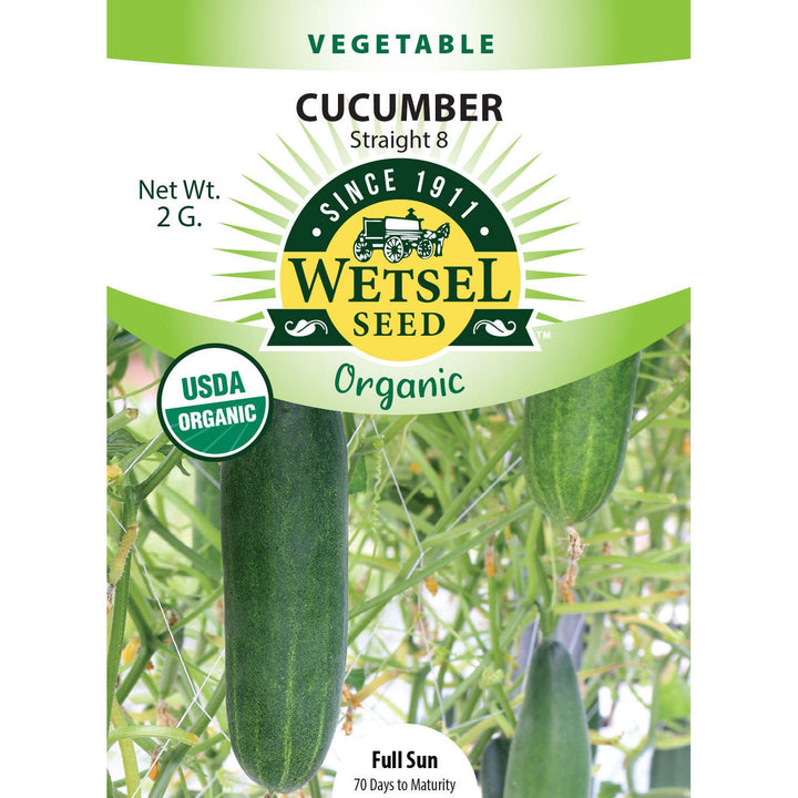 Wetsel Seed™ Organic Straight 8 Cucumber Seed - Greenhouse Megastore