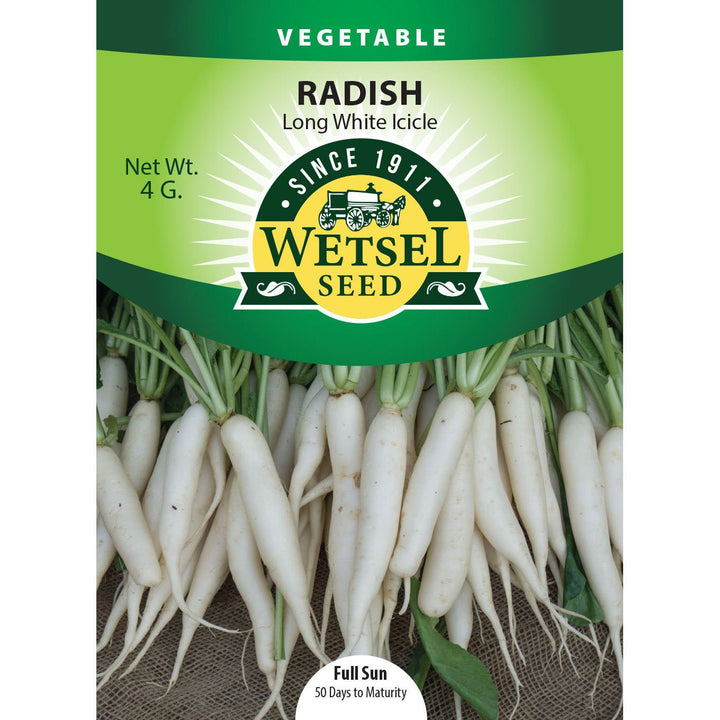 Wetsel Seed™ Radish White Icicle Seed - Greenhouse Megastore