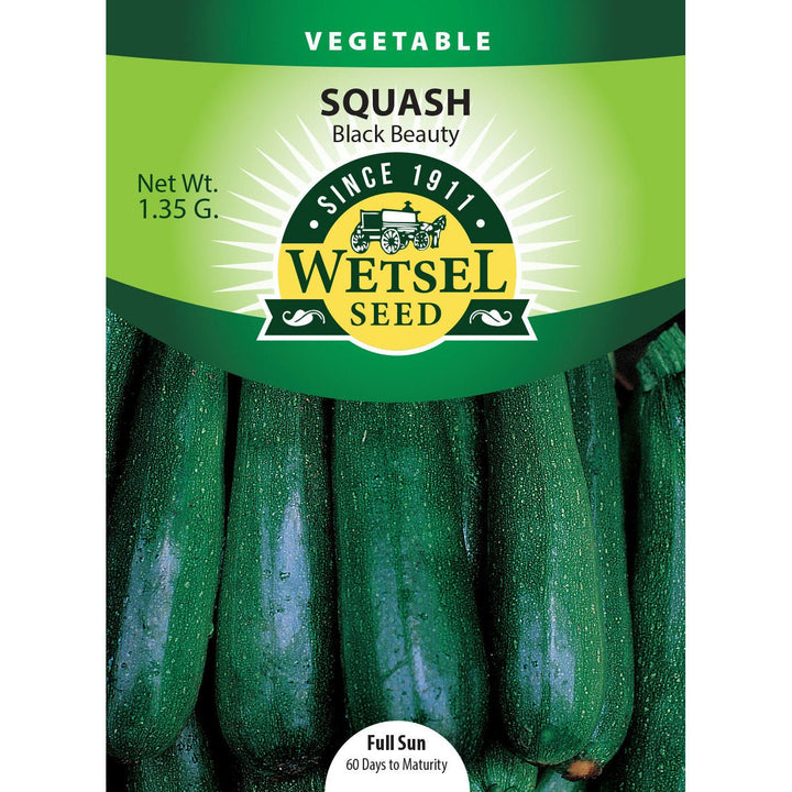 Wetsel Seed™ Squash Black Beauty Zucchini Seed - Greenhouse Megastore