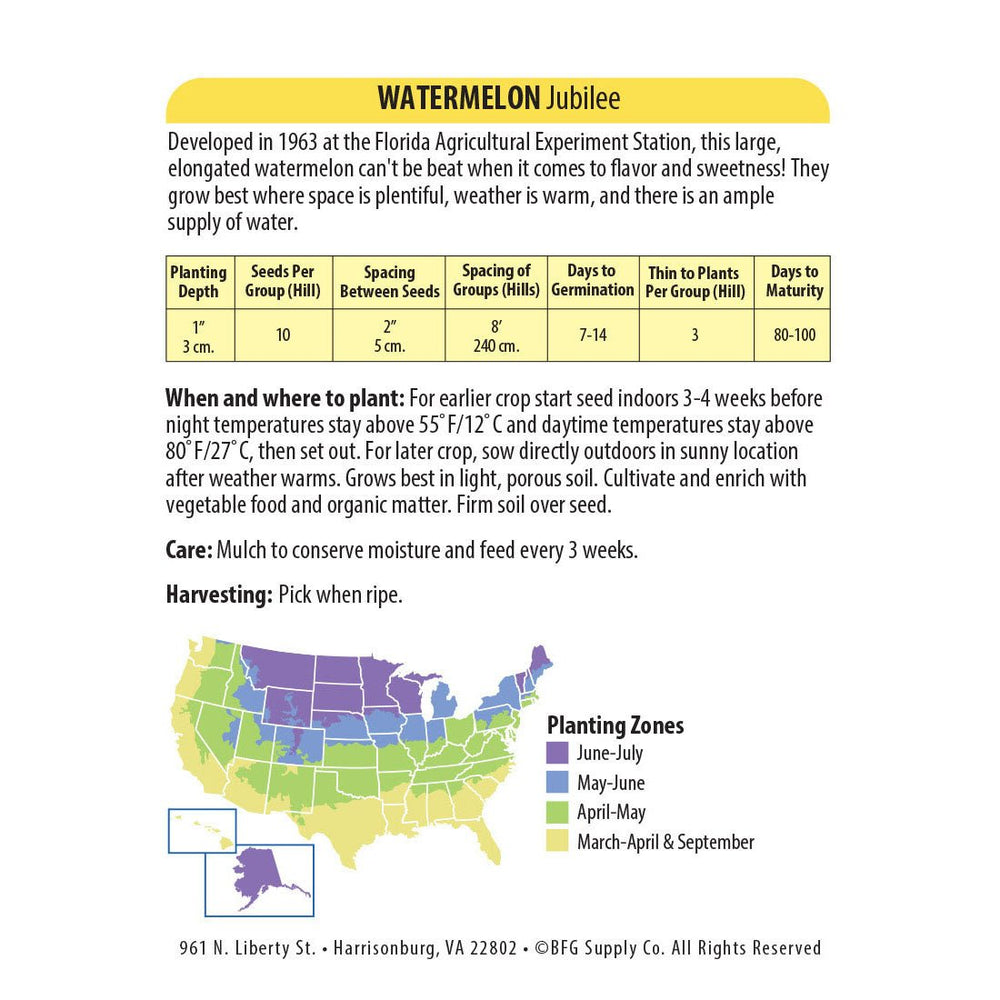 Wetsel Seed™ Watermelon Jubilee Seed - Greenhouse Megastore
