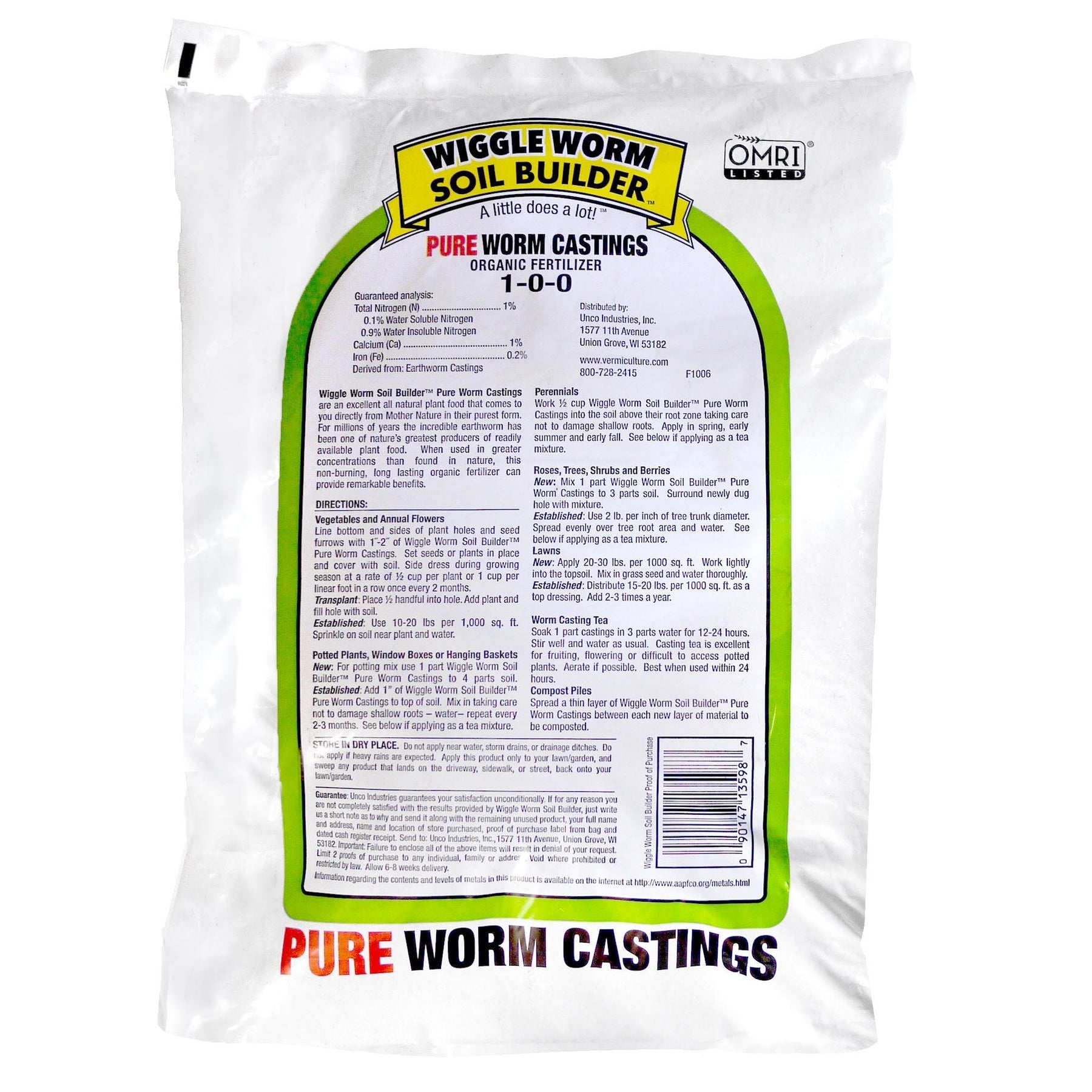 worm castings potting mix Wiggle Room Pure Worm Castings